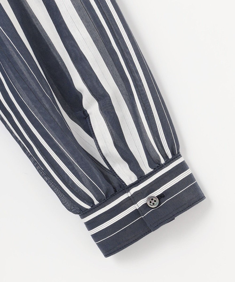 J.PRESS LADIES 【洗える】SHEER dobby ストライプ シャツカラー ブラウス 