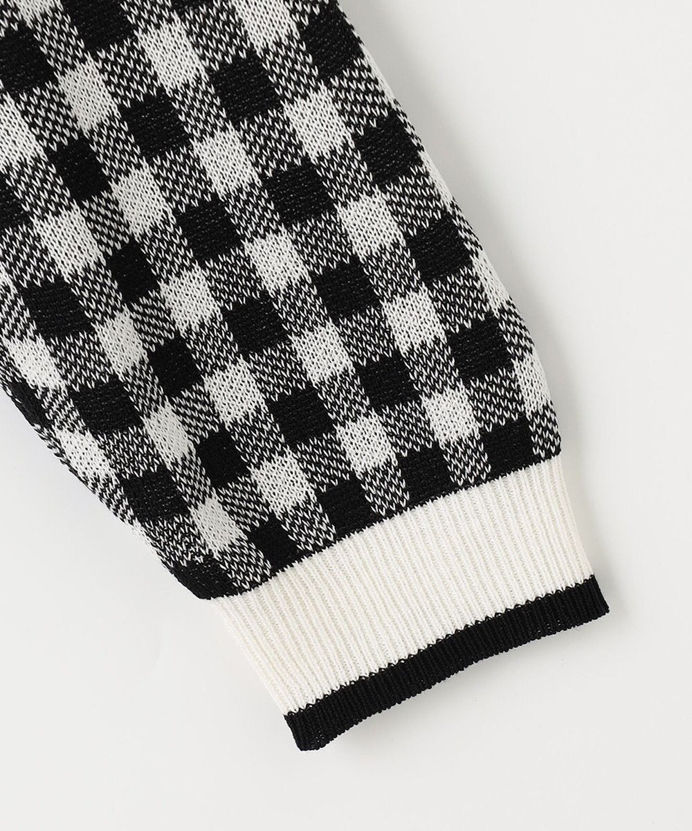 ANY KIDS ギンガム総柄ニット カーディガン 