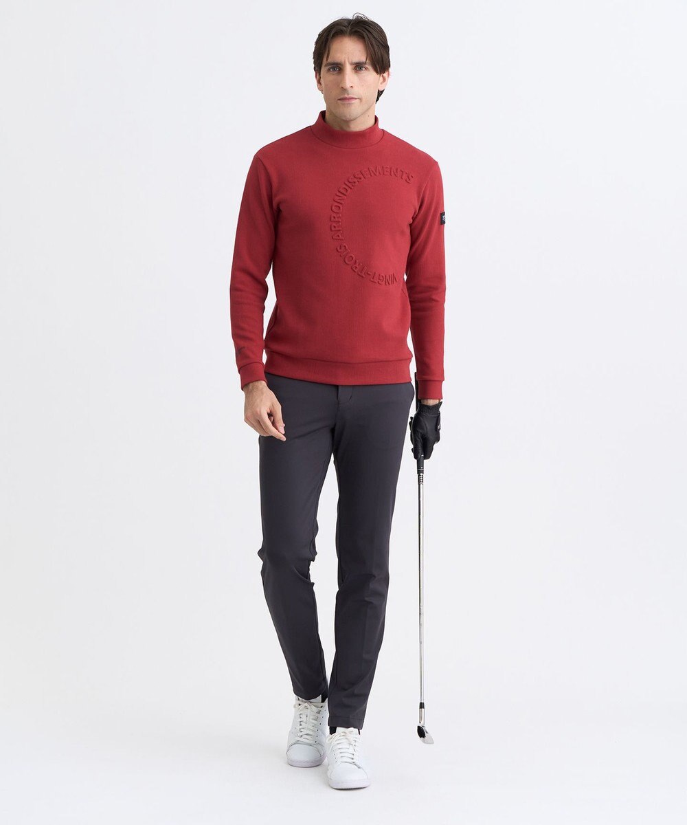 23区GOLF 【MEN】エンボスロゴダンボールモックネック 