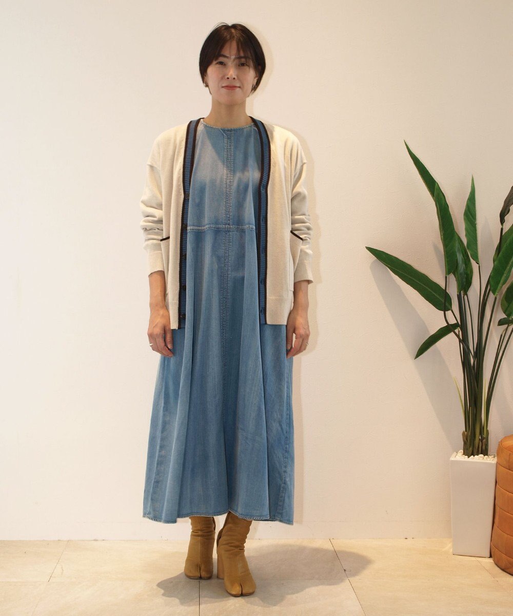 J.PRESS YORK STREET 【WOMEN】デニムダンガリー ワンピース 