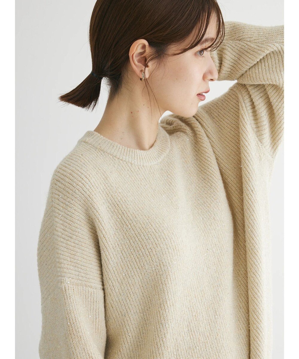 Green Parks ・Ｐｅｔｉｔ　Ｆｌｅｕｒ　ラメ＆スパンコールニット 