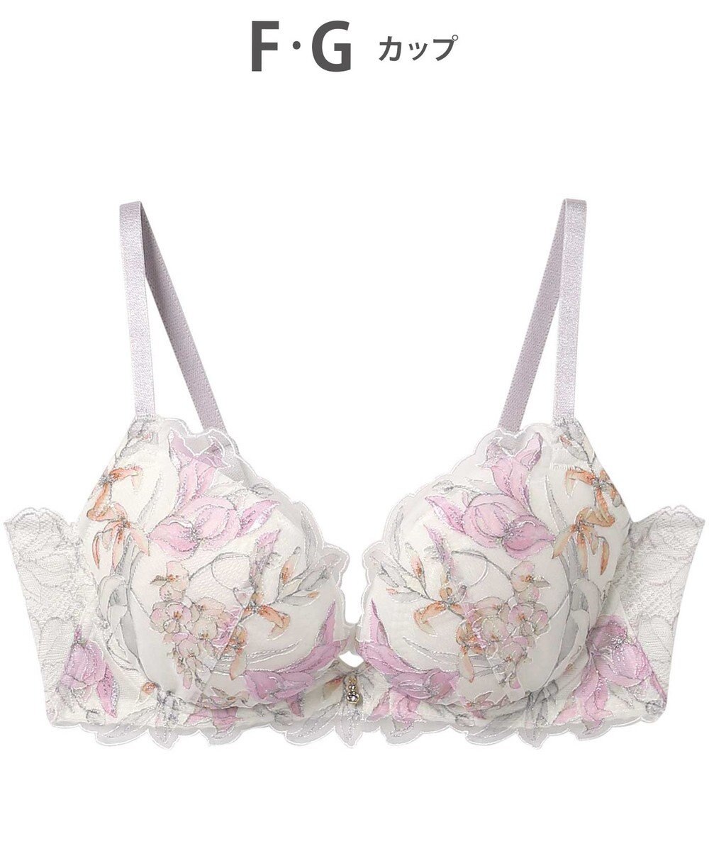 AMPHI ブラジャー グラマラス&リッチな谷間をメイク Gカップまで対応 【Glama-Rich グラマリッチ 脇スッキリ・ライトタイプ】 大きいサイズ ブラ BYJ685 アンフィ／ワコール 