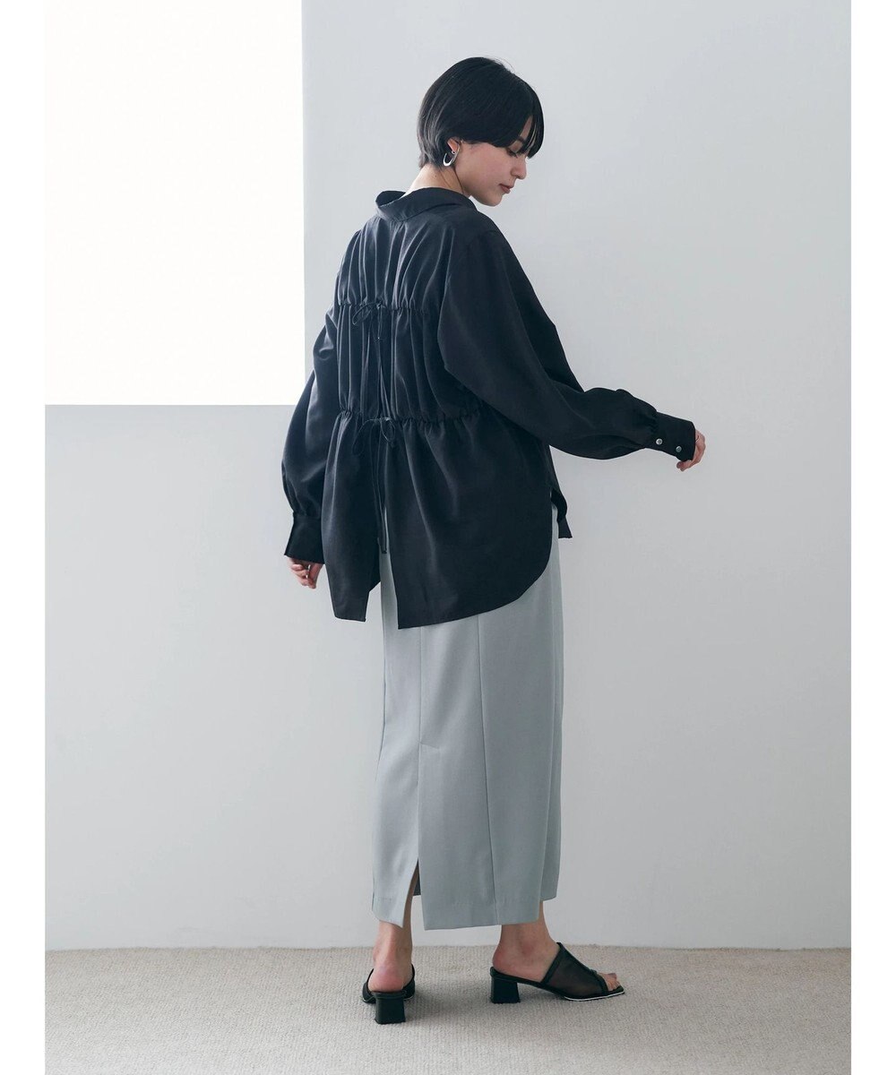 YECCA VECCA シャーリングロングナロースカート 