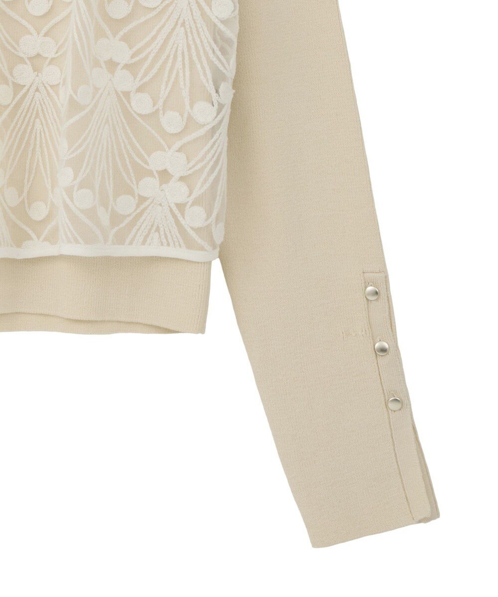 YECCA VECCA 【2点SET】刺繍レースキャミセットハイネックニット 
