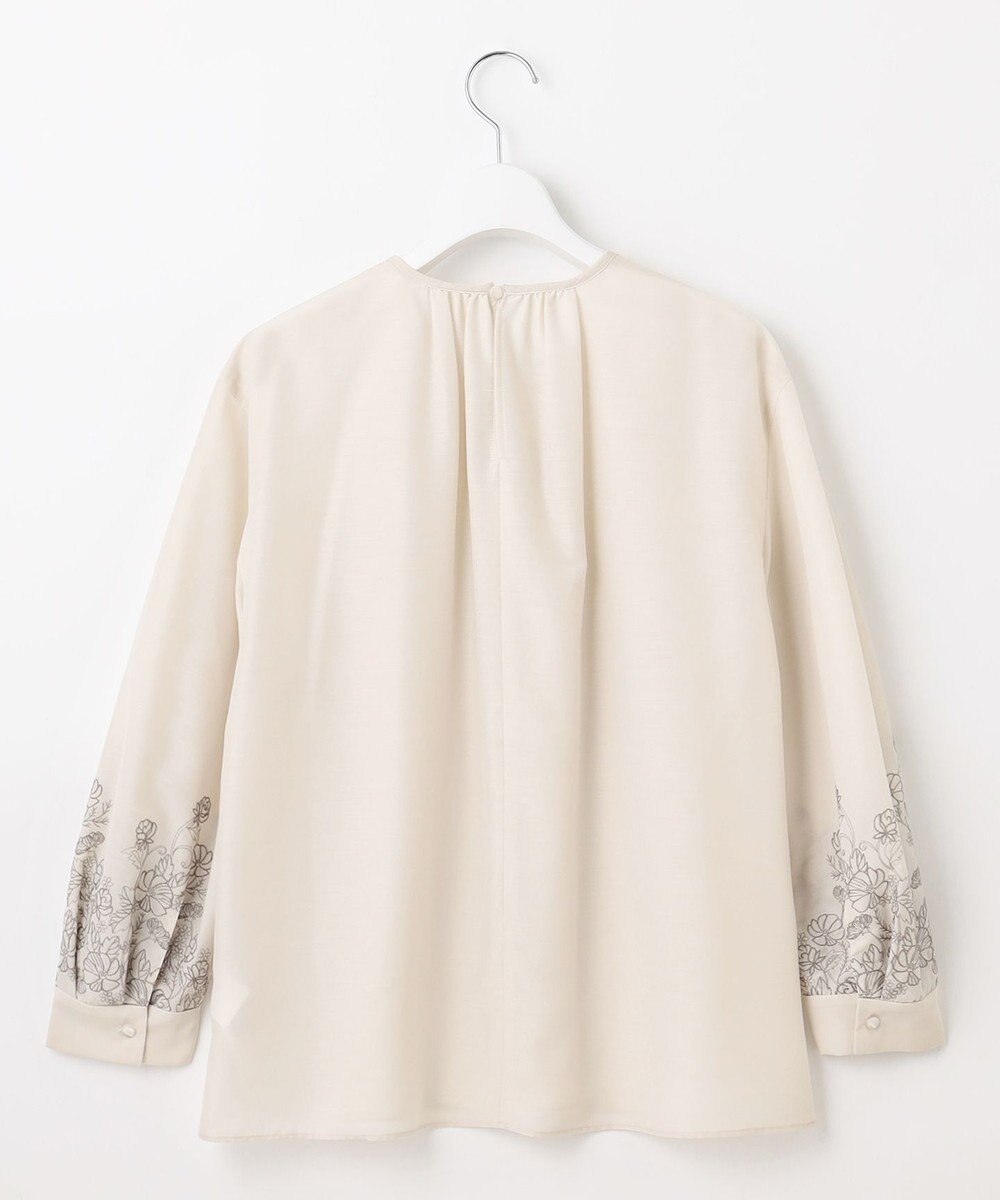 自由区 L 【洗える】シアーエンブロイダリープルオーバー ブラウス 
