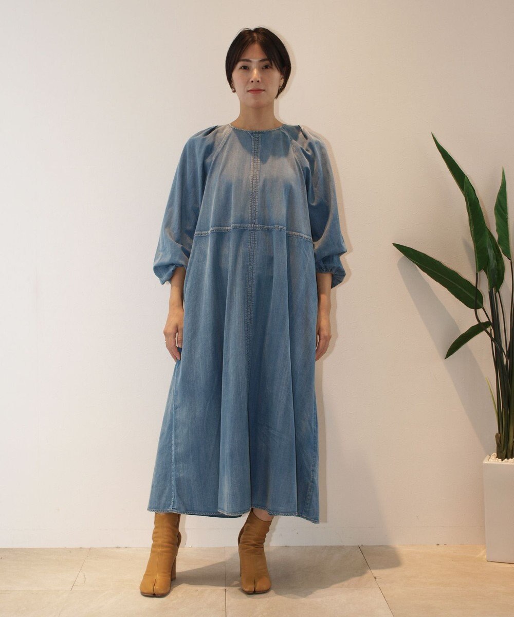 J.PRESS YORK STREET 【WOMEN】デニムダンガリー ワンピース 