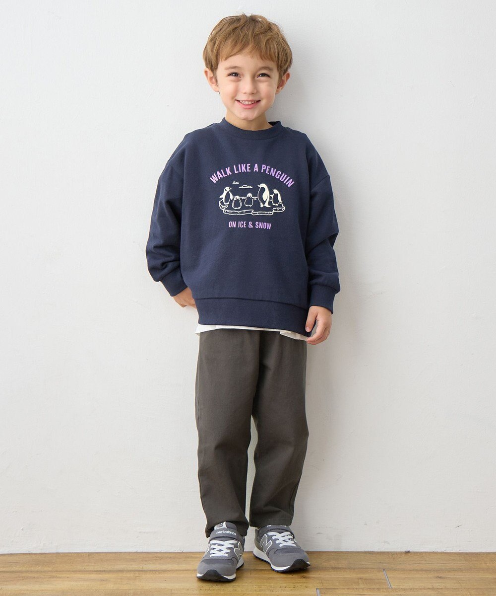 ANY KIDS アニマルプリント 裏毛トレーナー 