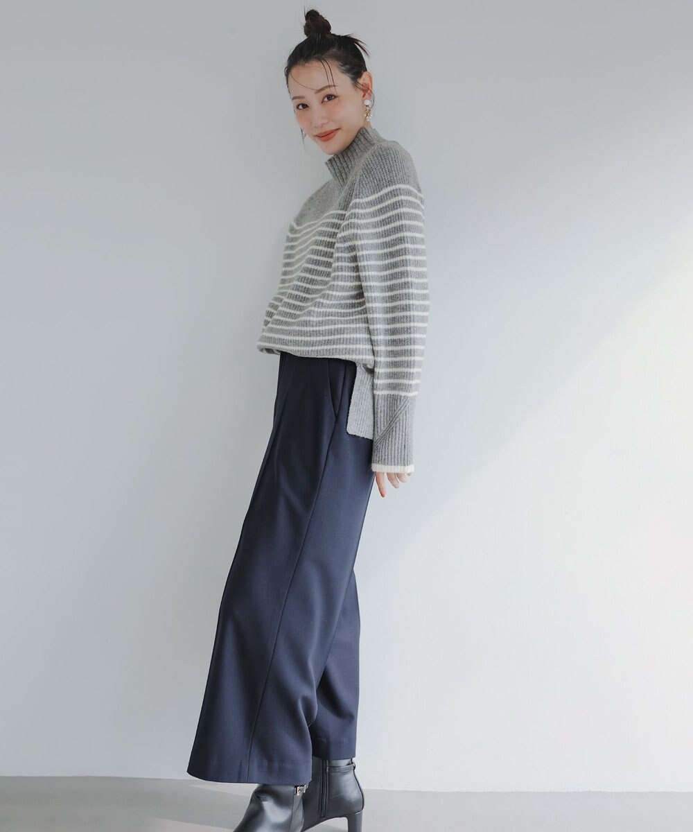 ANY SIS ビューティサーモ2WAYストレッチ ワイドパンツ 