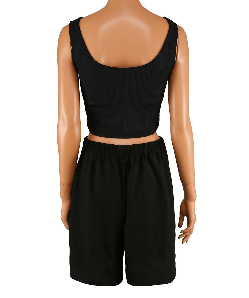 San-ai Resort（三愛水着楽園） 【WEB限定】5点セット キャップ付きUVカットタンキニ+ティアードラッシュセット水着【BeachQueen(ビーチクイーン）】 