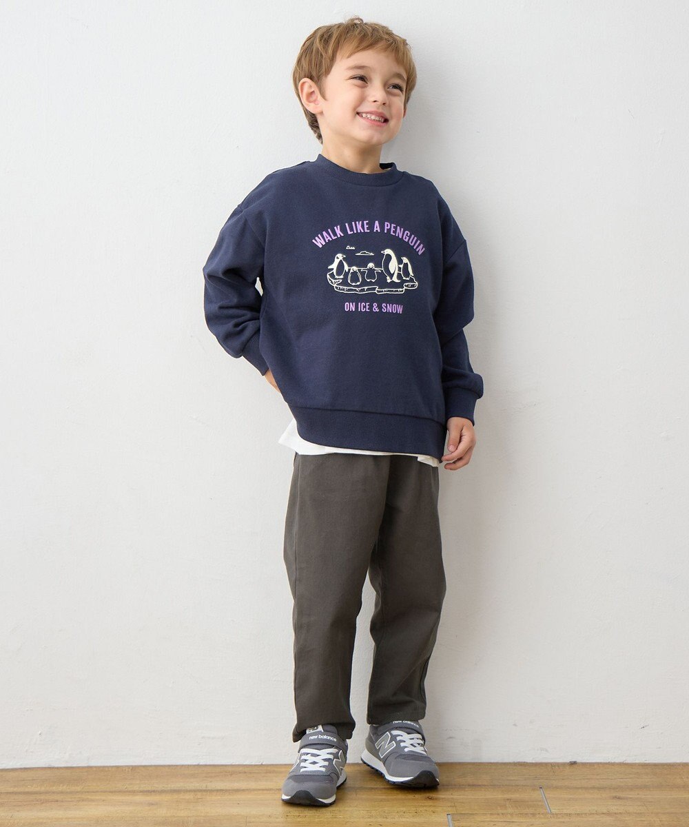 ANY KIDS アニマルプリント 裏毛トレーナー 