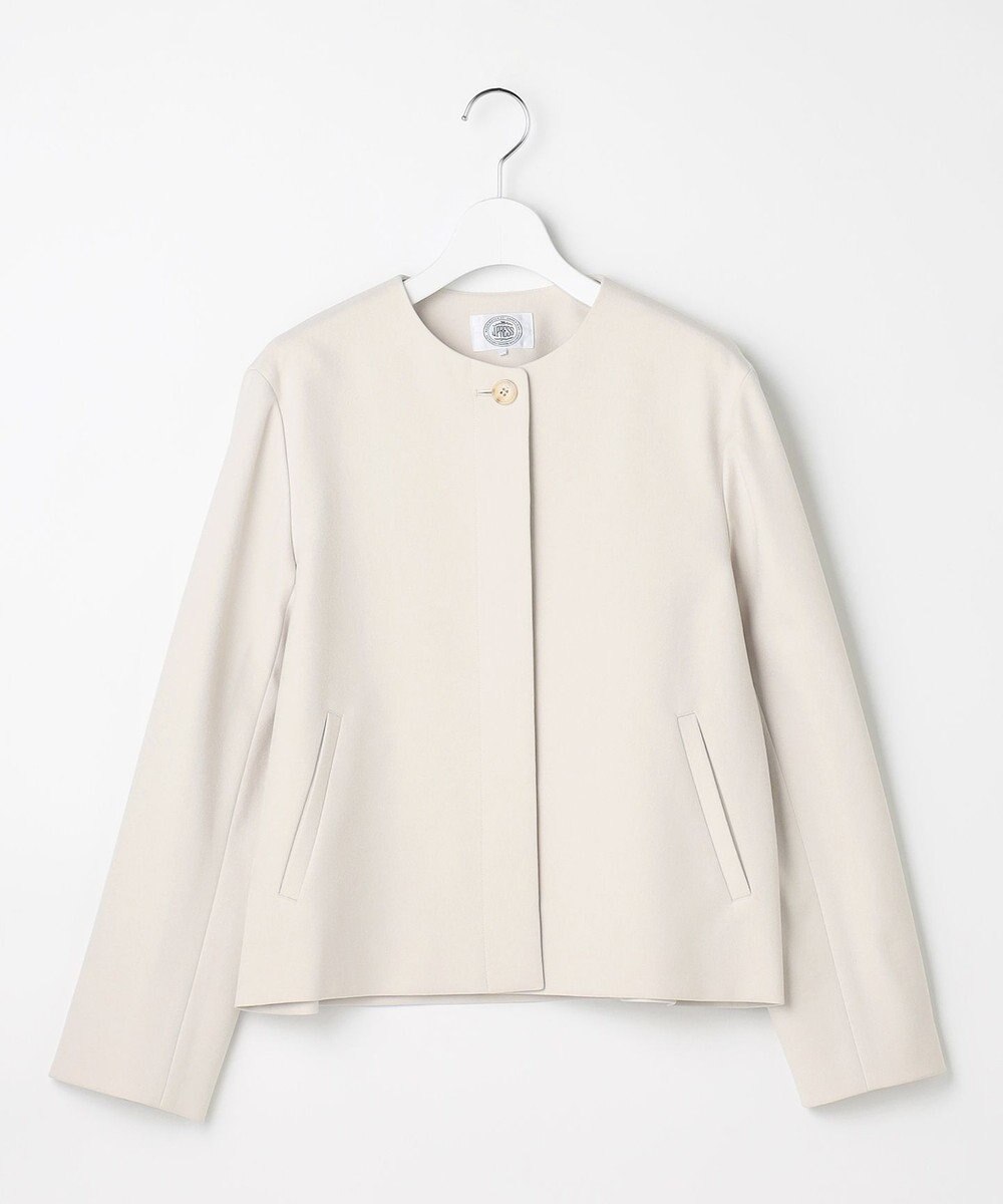 J.PRESS LADIES S 【WEB限定カラーあり】ツムギートflannel ノーカラー ジャケット 