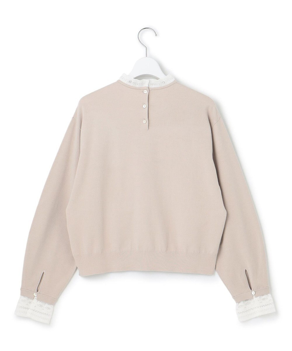 23区 S 【洗える】ヴィスコースストレッチ レースコンビ ニット 