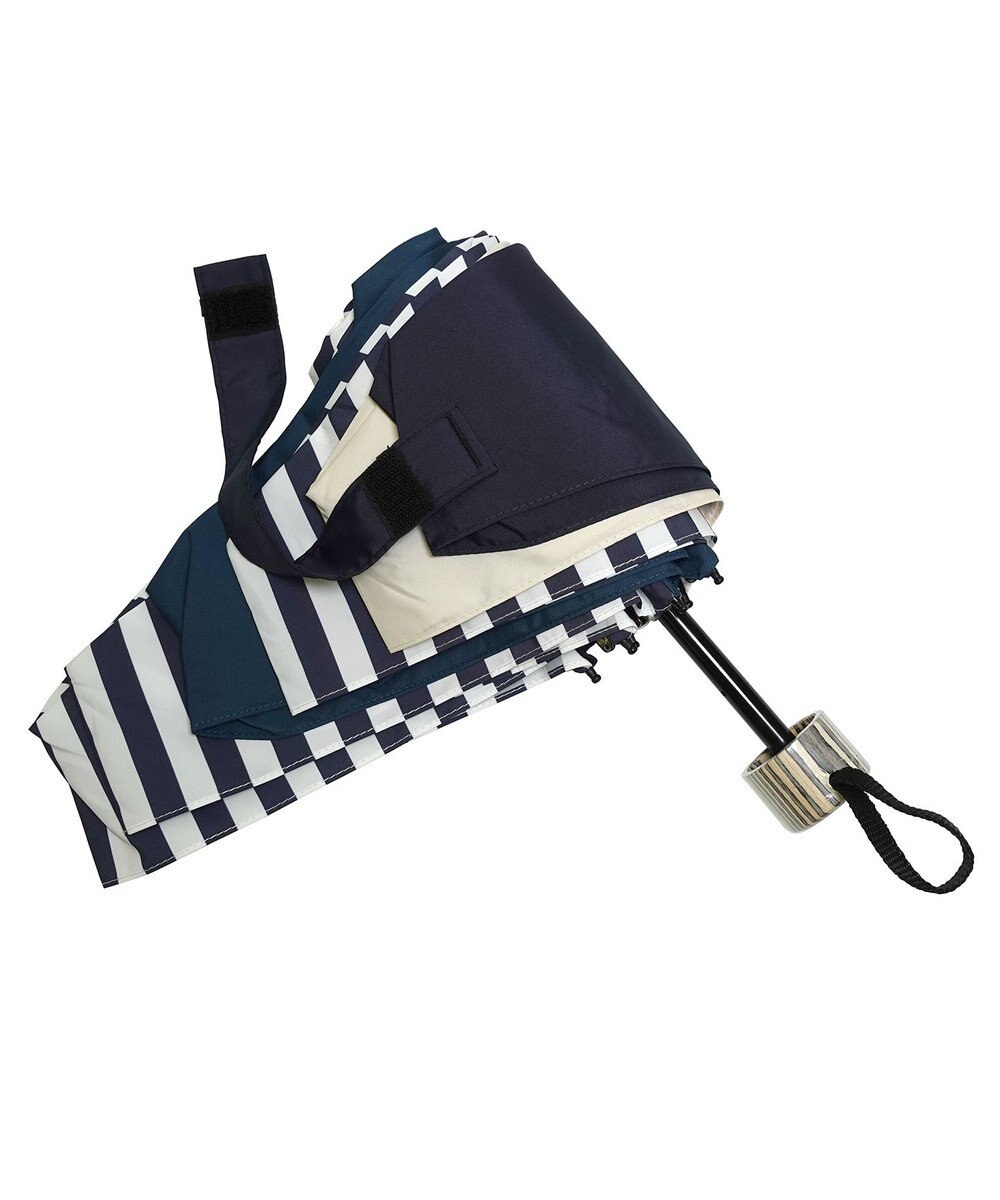 +RING 【UVカット95%以上】【UPF50＋】プラスリング ユニセックス 晴雨兼用 折傘 NVY/WHT T1316 