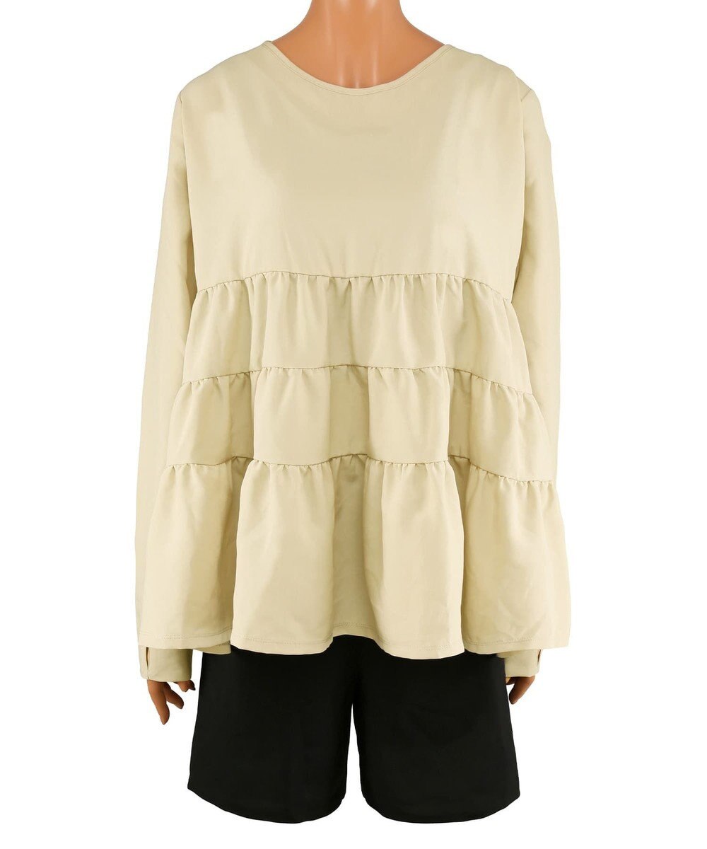 San-ai Resort（三愛水着楽園） 【WEB限定】5点セット キャップ付きUVカットタンキニ+ティアードラッシュセット水着【BeachQueen(ビーチクイーン）】 