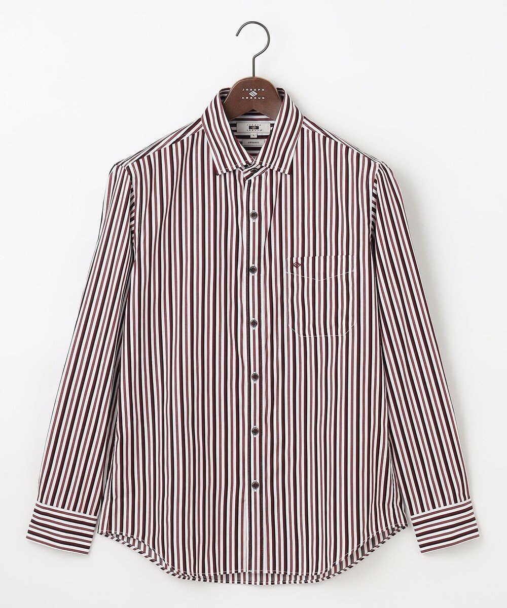 JOSEPH ABBOUD 【オーガニックコットン・柔らかな肌触り】カラーストライプ シャツ 