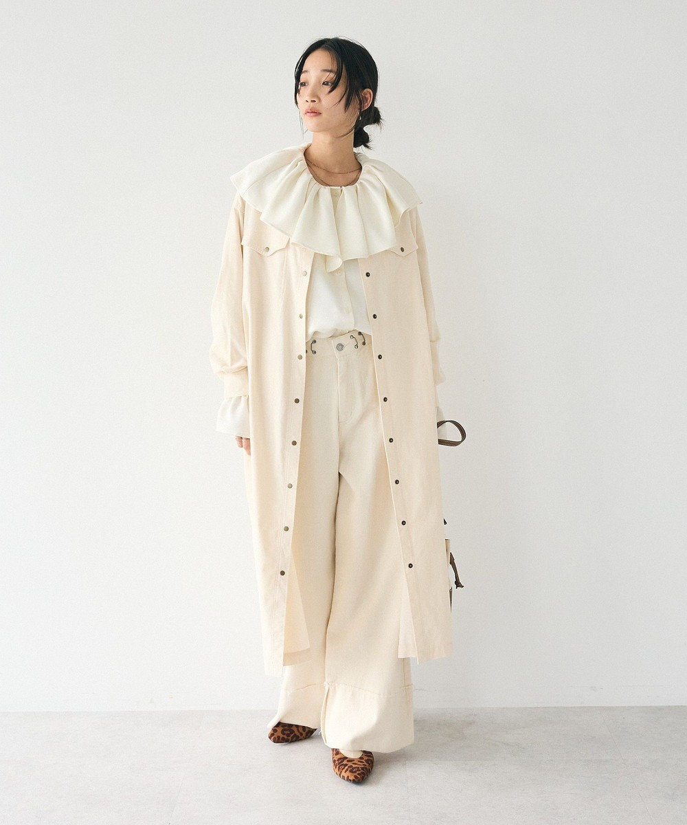 CRAFT STANDARD BOUTIQUE コーデュロイシャツワンピース Ivory