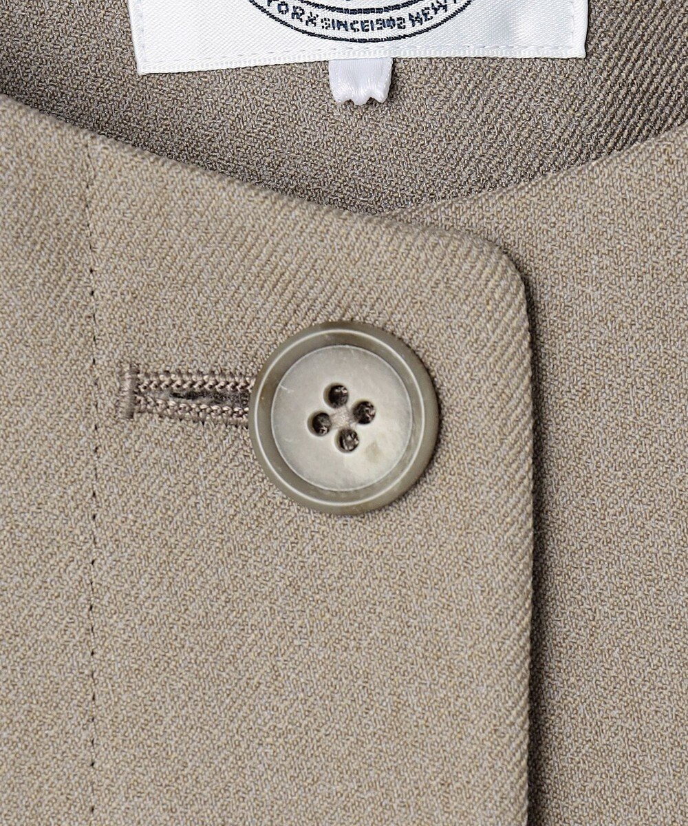 J.PRESS LADIES S 【WEB限定カラーあり】ツムギートflannel ノーカラー ジャケット 