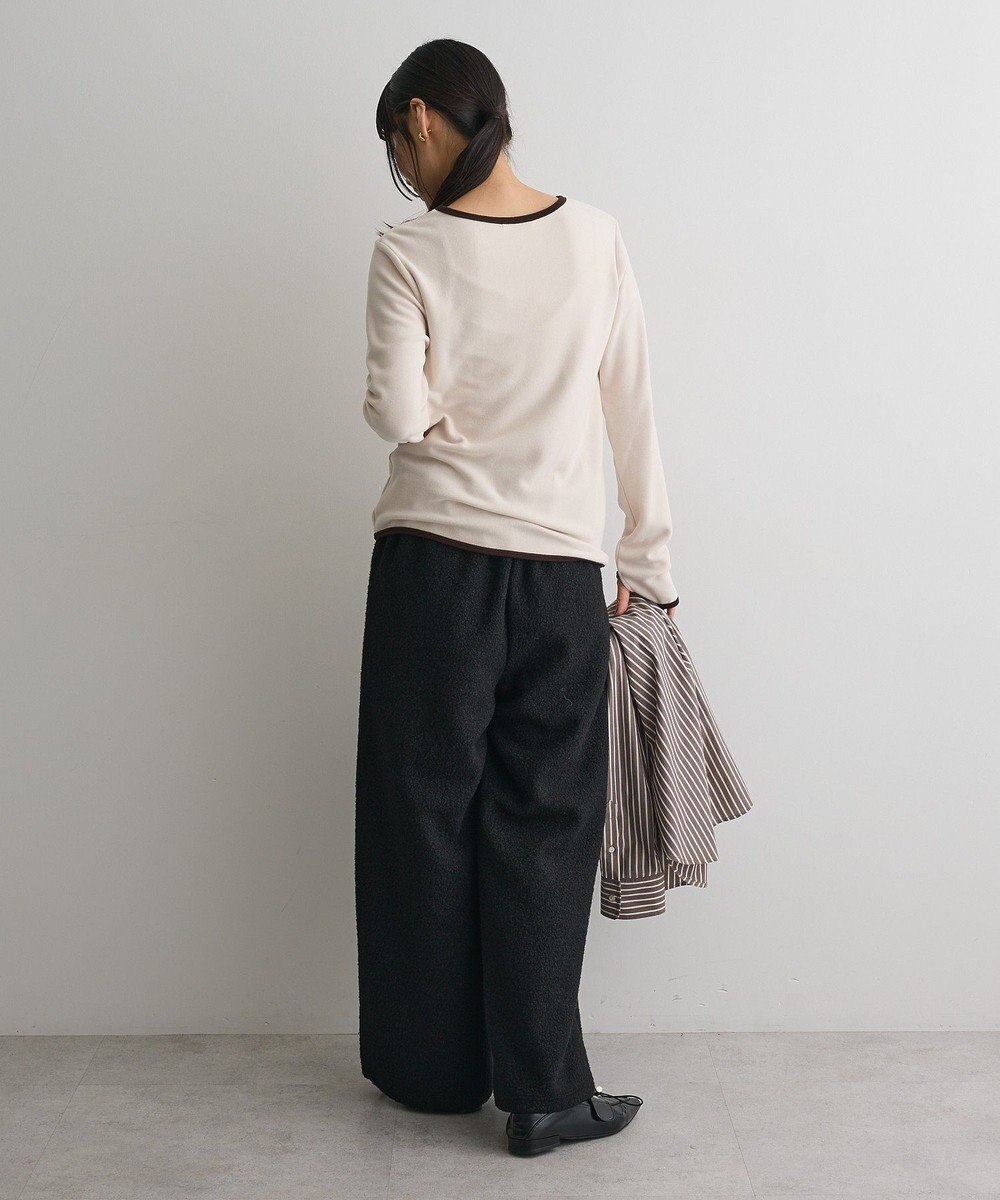 CRAFT STANDARD BOUTIQUE ブークレ風カットソーパンツ 