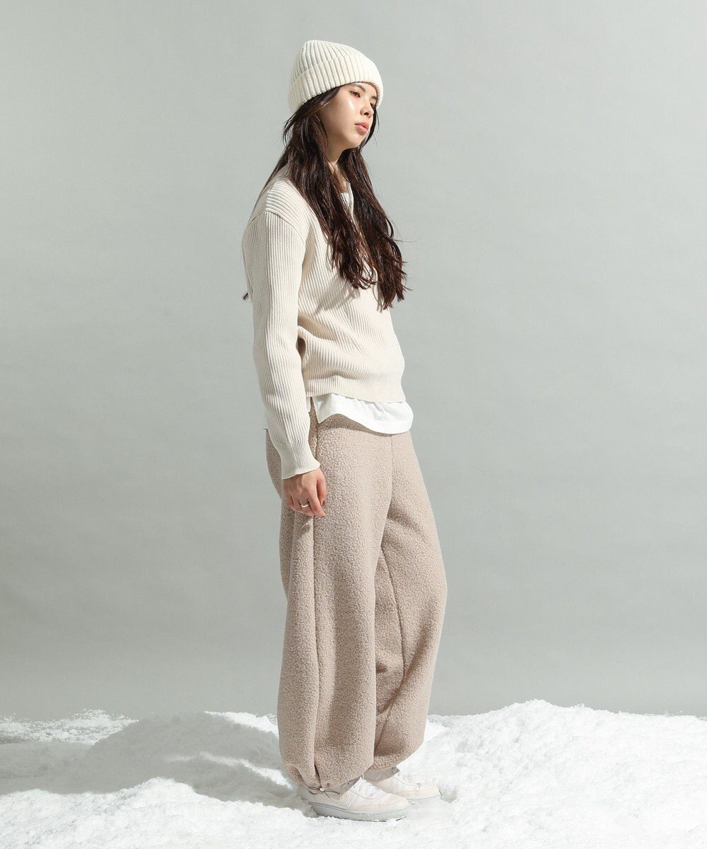 CRAFT STANDARD BOUTIQUE ブークレ風カットソーパンツ 