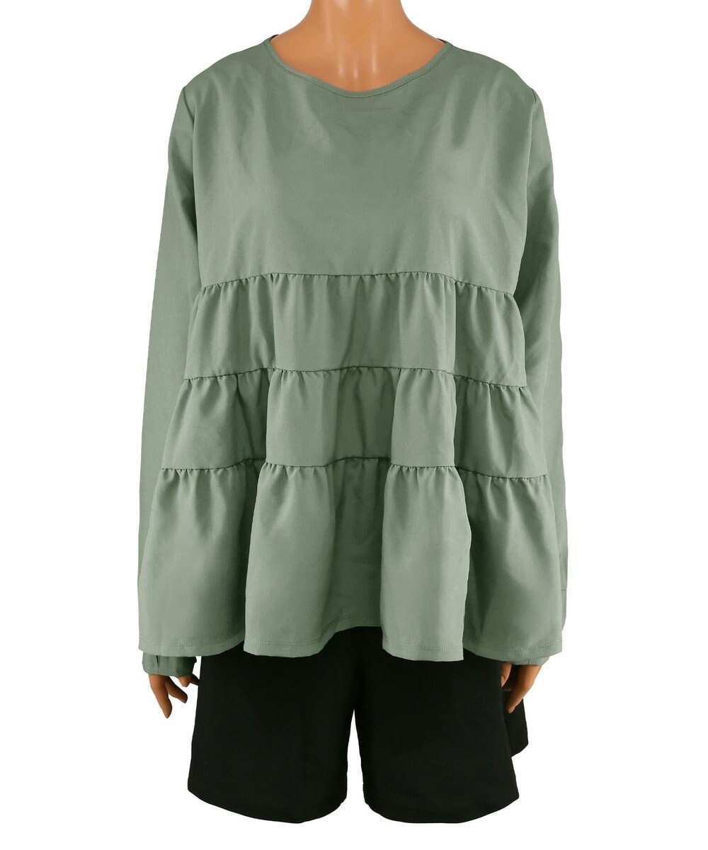 San-ai Resort（三愛水着楽園） 【WEB限定】5点セット キャップ付きUVカットタンキニ+ティアードラッシュセット水着【BeachQueen(ビーチクイーン）】 