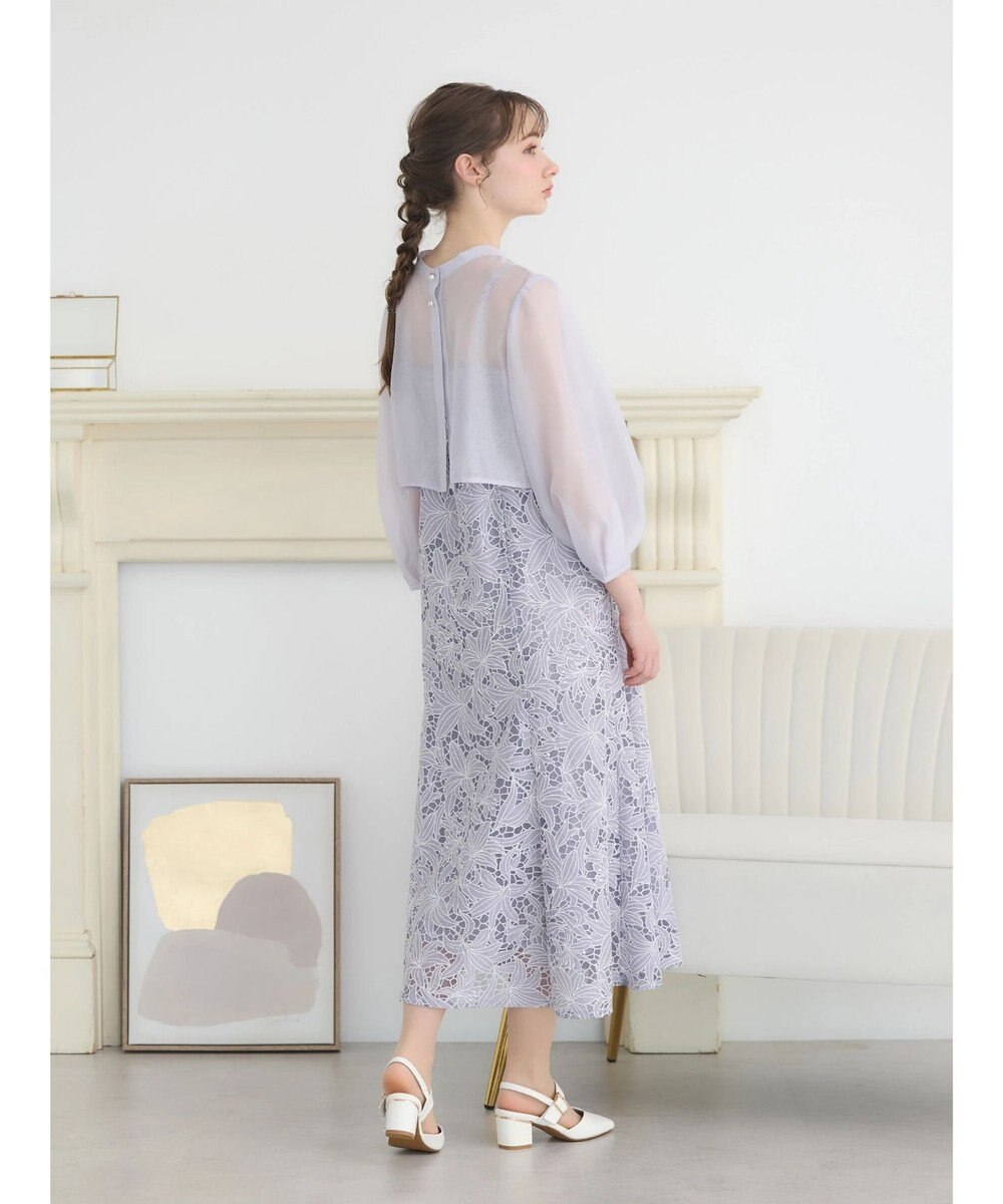 earth music&ecology ＳＥＴ２点　シアーブラウス＋レースキャミワンピース 