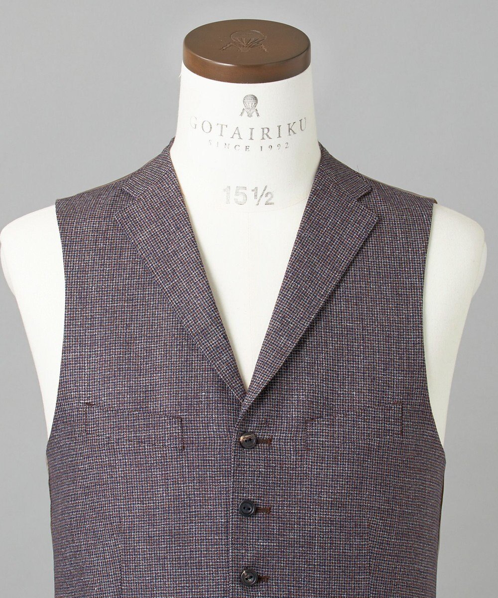 GOTAIRIKU 【CANONICO/カノニコ】 ヴィンテージ サキソニー3ピーススーツ （ブラウンミックス） 