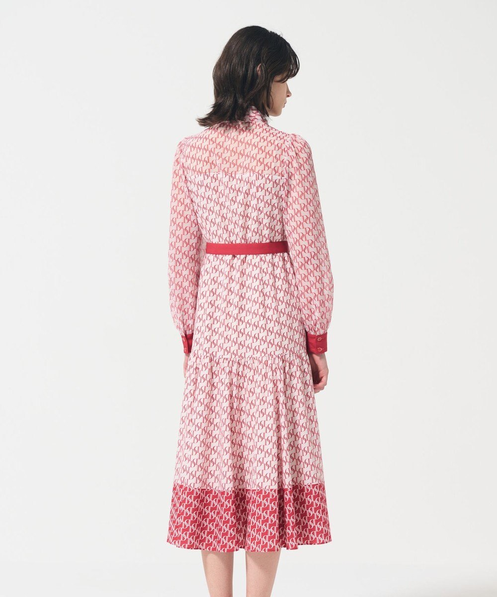 GRACE CONTINENTAL モノグラムプリントレイヤードワンピース 