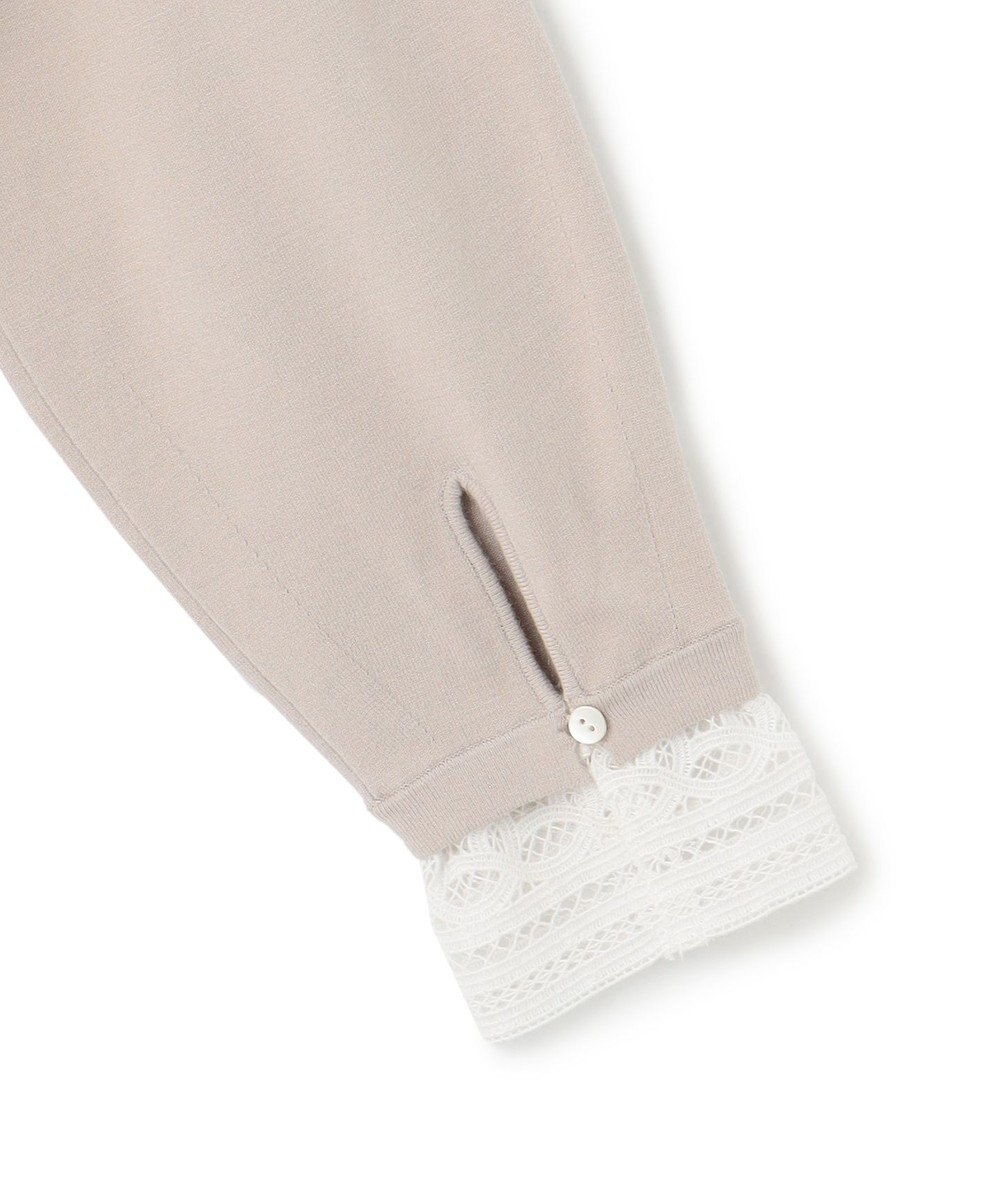 23区 S 【洗える】ヴィスコースストレッチ レースコンビ ニット 