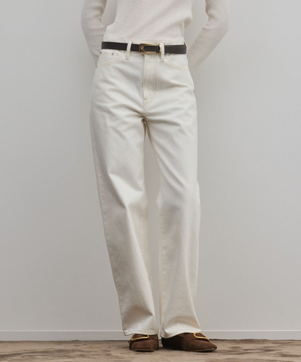 GRACE CONTINENTAL ワイドストレートホワイトデニム 