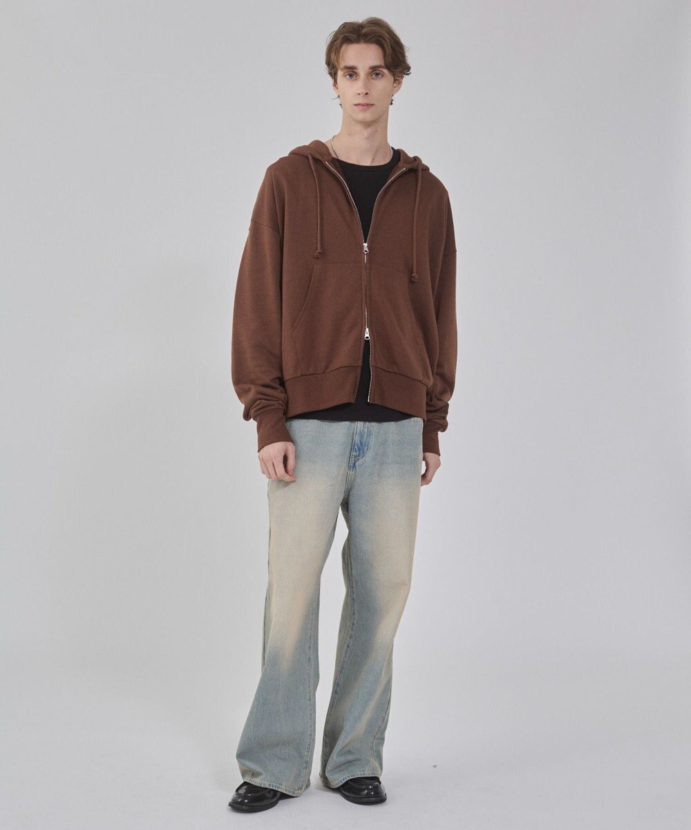 WEGO 【ユニセックス着用ITEM/ウエスト調整可】フレアデニムパンツ 