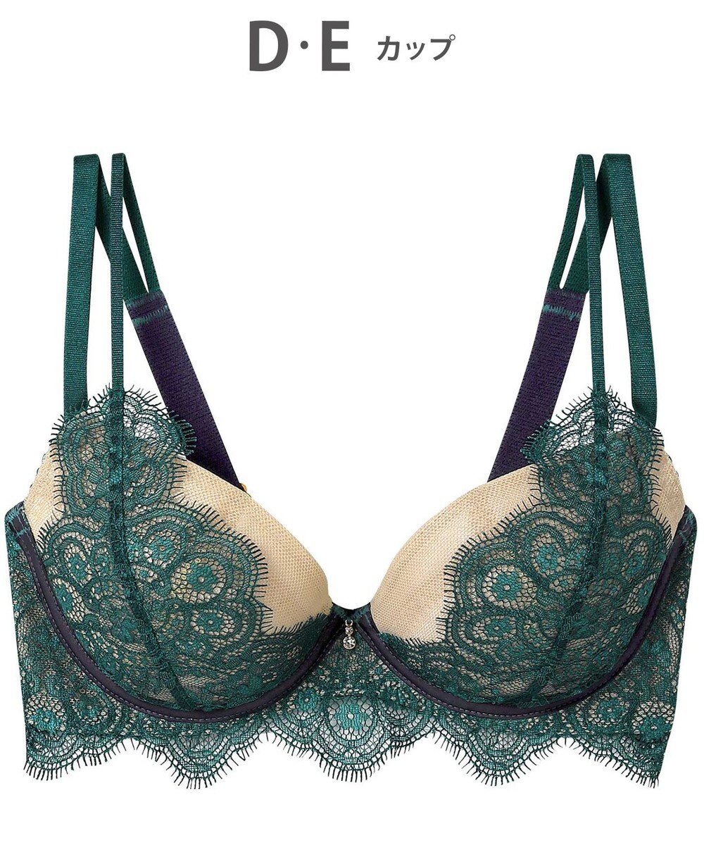 AMPHI ブラジャー 谷間メイク カップ上辺が浮きにくい Gカップまで対応 大きいサイズ 【Glama-Rich グラマリッチ ボリュームUPタイプ】 ブラ BYJ302 アンフィ／ワコール 