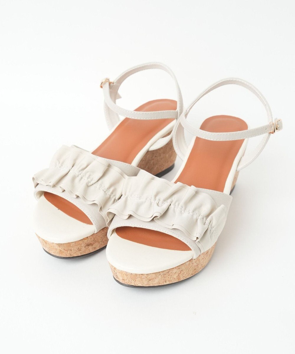 WEGO ウェッジソールフリルサンダル 