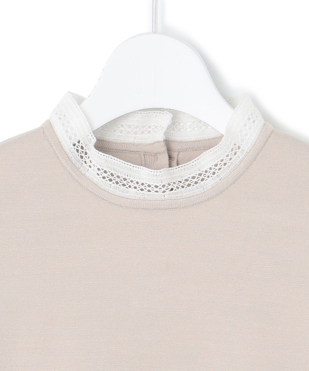 23区 S 【洗える】ヴィスコースストレッチ レースコンビ ニット 