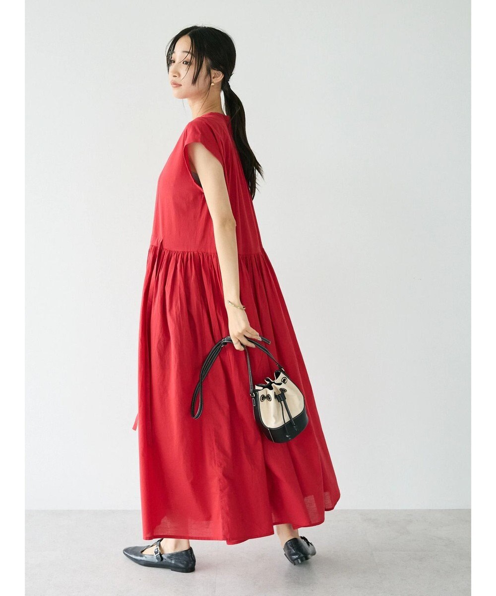 CRAFT STANDARD BOUTIQUE インド綿フレンチスリーブワンピース 