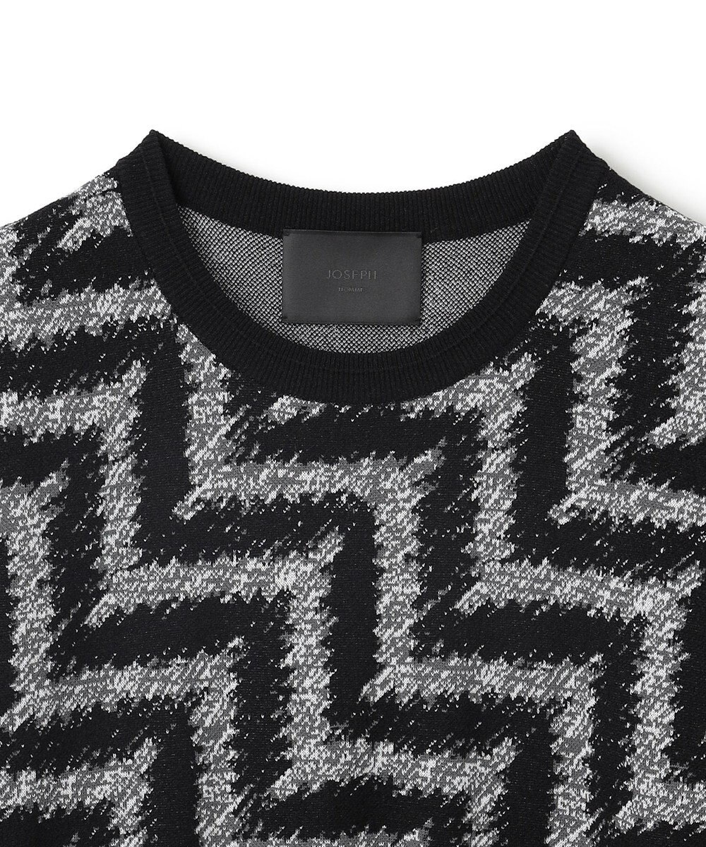 JOSEPH HOMME 【HIGH GRADE LINE】カスリシェブロンジャガード　クルーネックニット 