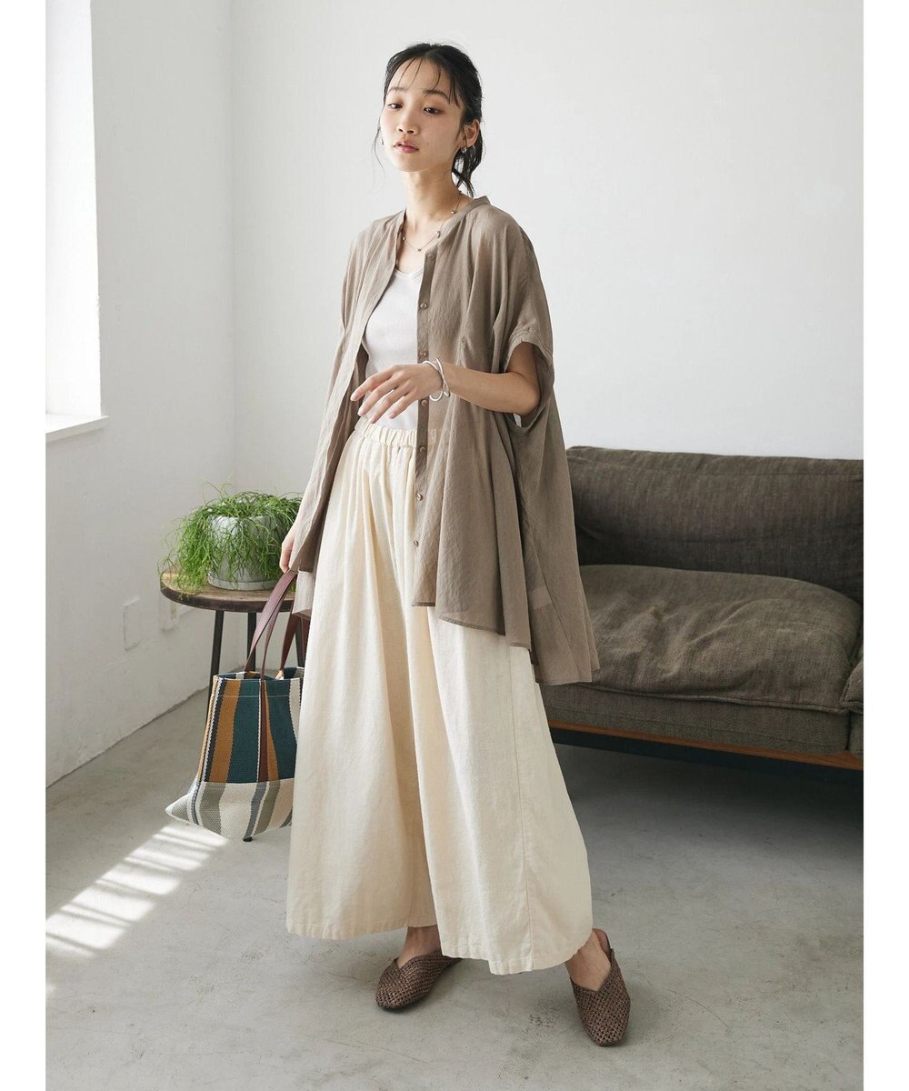 CRAFT STANDARD BOUTIQUE 【キナリノ別注】リネンレーヨンワイドパンツ 