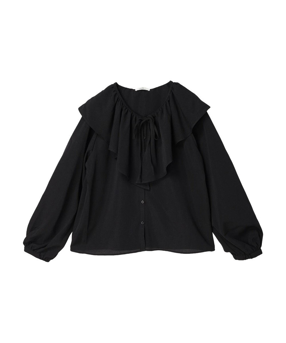 earth music&ecology ラッフルカラーブラウス 