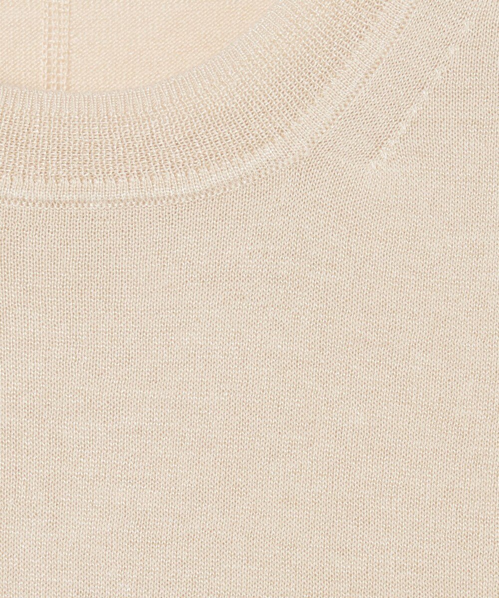 JOSEPH 【洗える】スーパーファインコットンシルク　ラウンドネックニット 