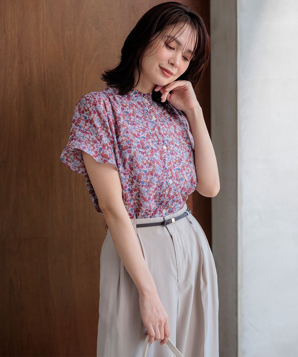 組曲 【先行予約】フラワーガーデンプリント ブラウス 