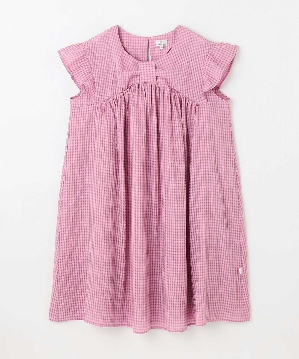 組曲 KIDS 【150-160㎝】ギンガムサッカー ワンピース 