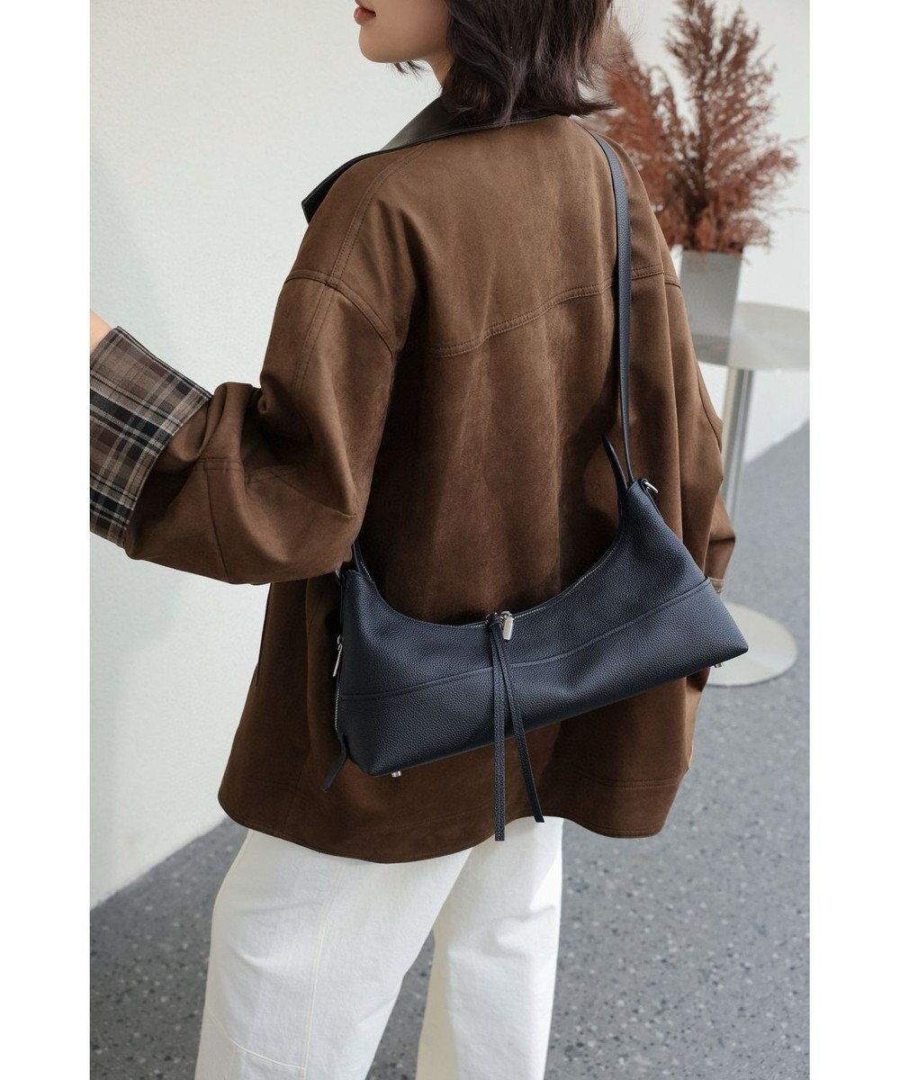 style code 【 通勤使用可能 】 牛革 細身シルエットショルダーバッグ 