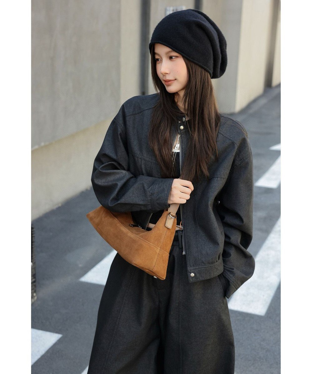 style code 【 通勤使用可能 】 牛革 細身シルエットショルダーバッグ 