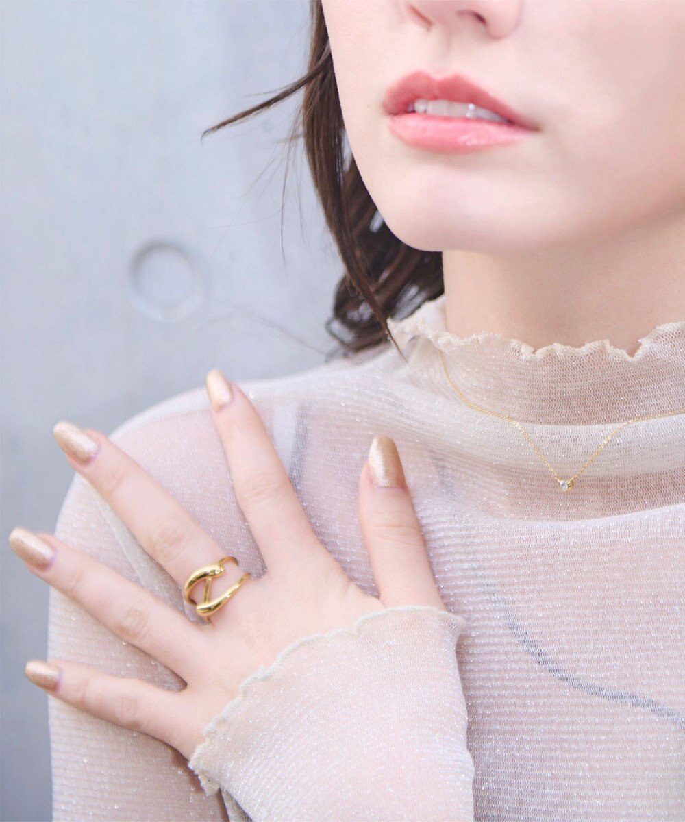 blancotokyo 【金属アレルギー対応/サイズフリー】ニュアンスクロスリング NIEBLA 