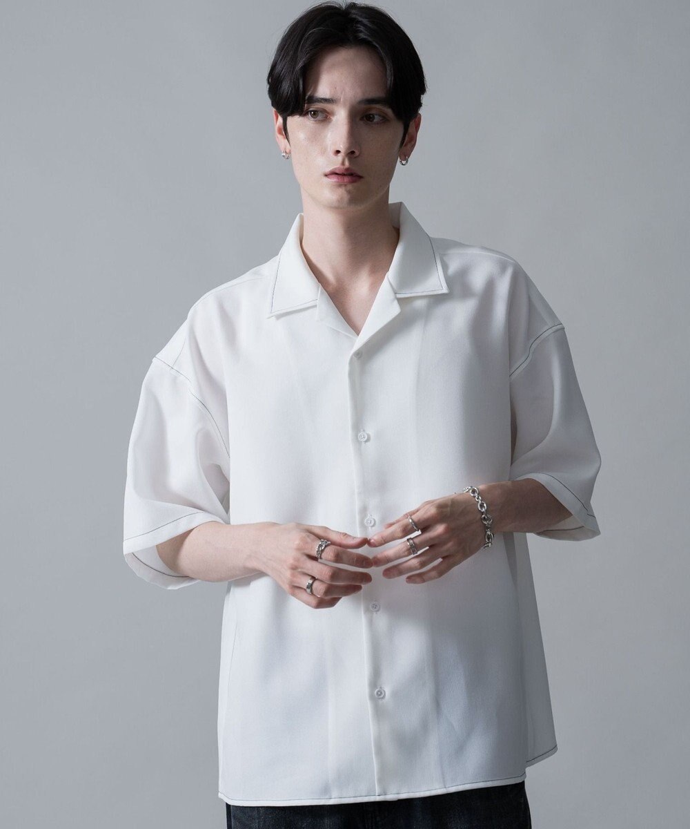 WEGO 【速乾/しわになりにくい/MLサイズ展開】ドライポリオープンカラーシャツ（SS） 