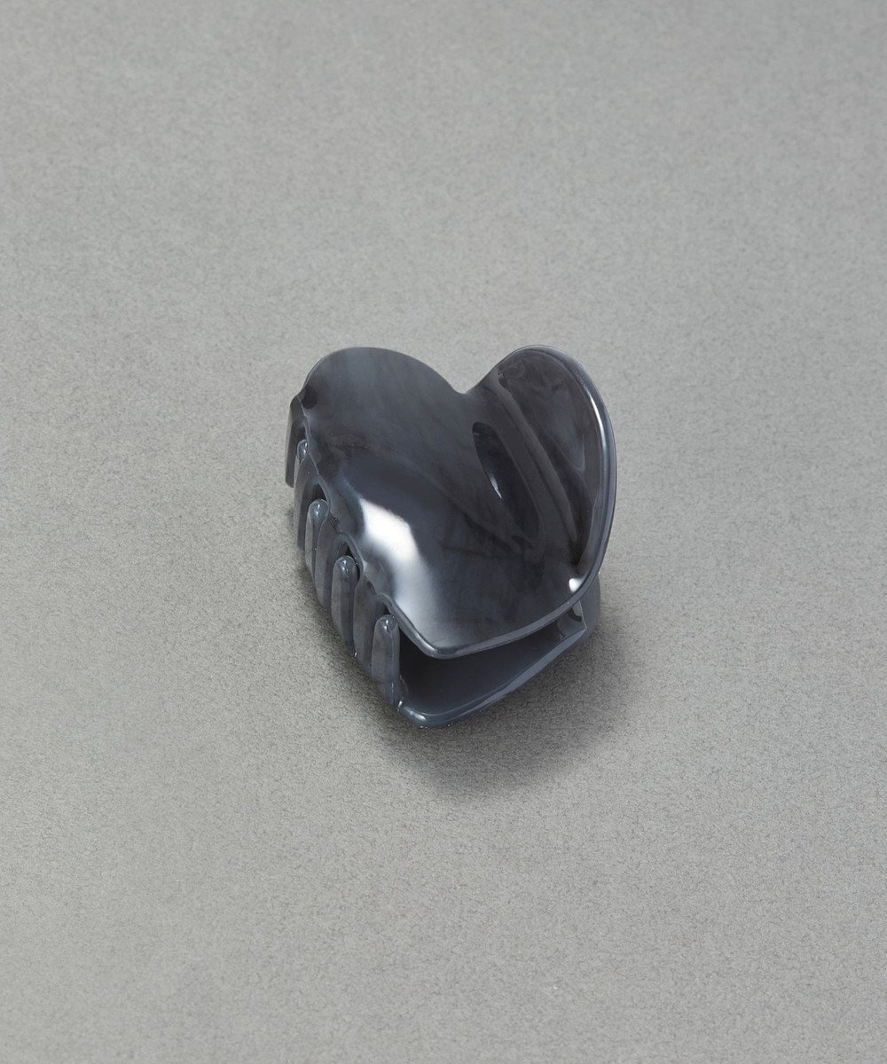 Phoebe マーブルハートバンスクリップ　ブラック 