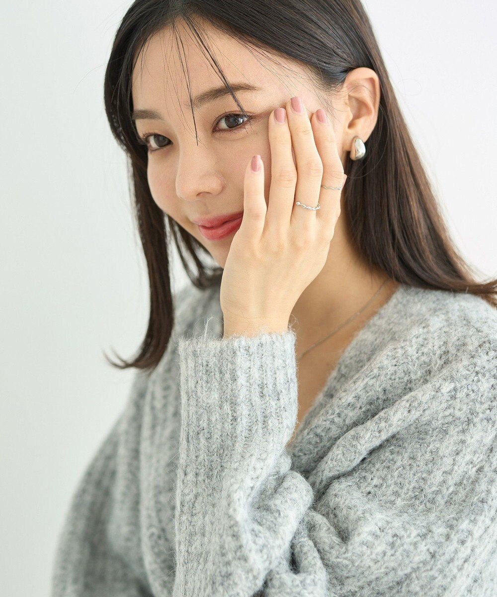 earth music&ecology ふわふわＭＩＸヤーンカーディガン 