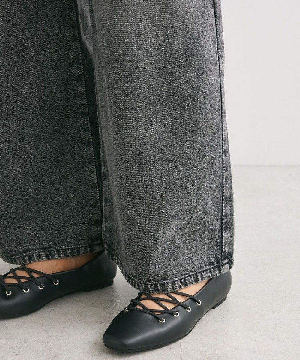 Green Parks ・ＥＬＥＮＣＡＲＥ　ＤＵＥ　デニムタックワイドパンツ 