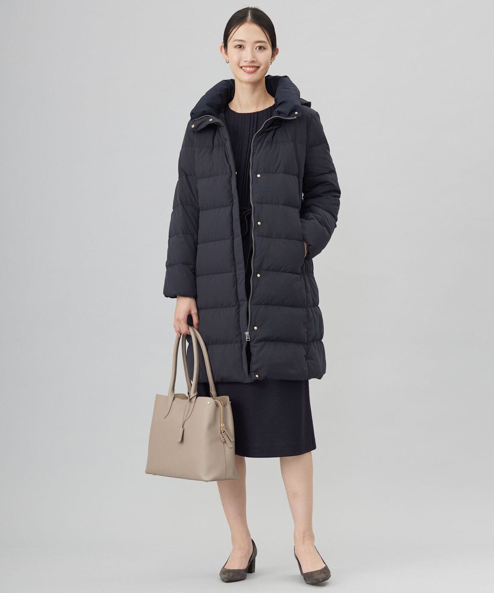 J.PRESS LADIES L 【セットアップ対応】ウールスムース タックディテール ワンピース 