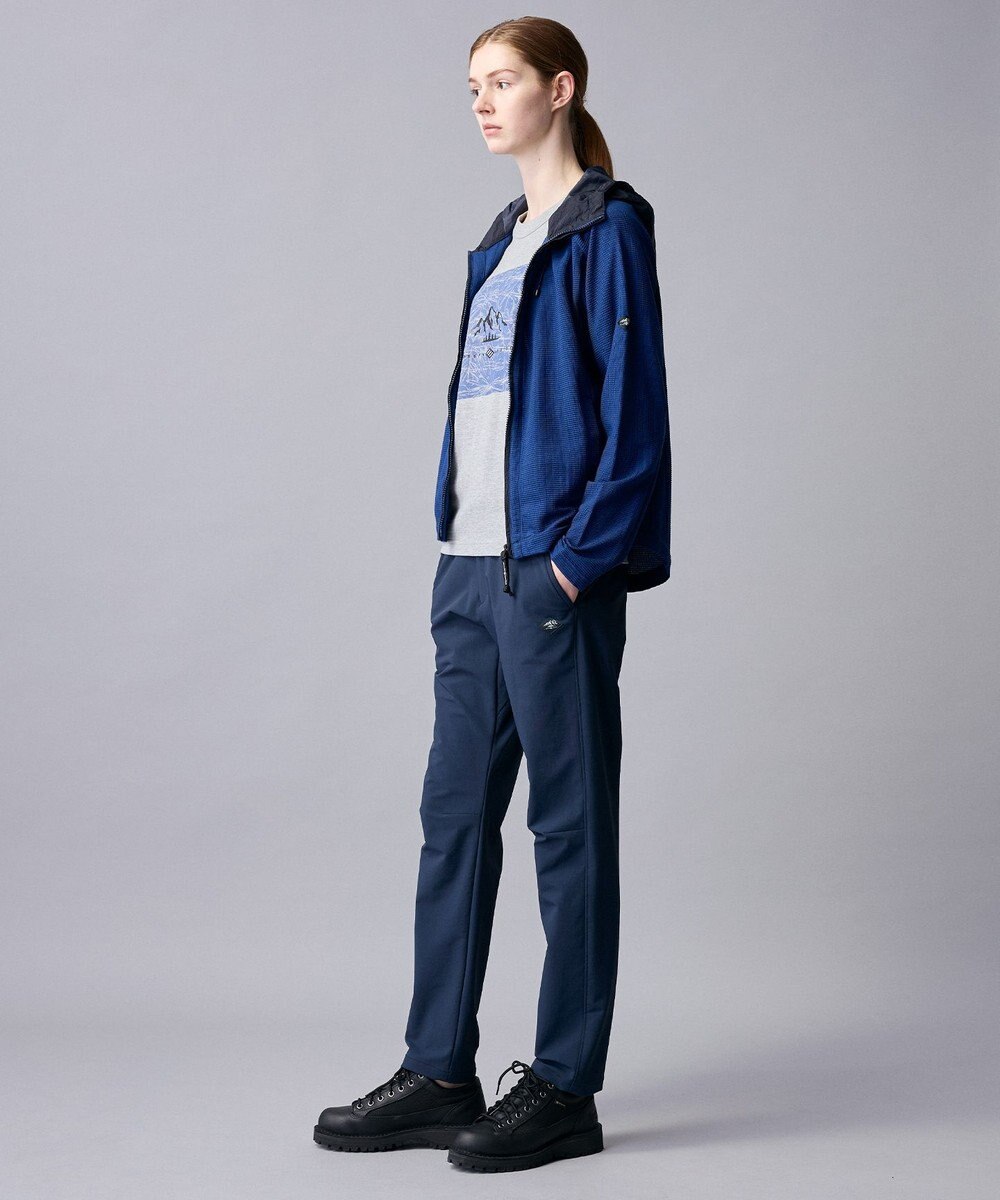 JOSEPH ABBOUD MOUNTAIN 【ゆったり】プレーティング天竺 リーフプリントアウトドア Tシャツ 