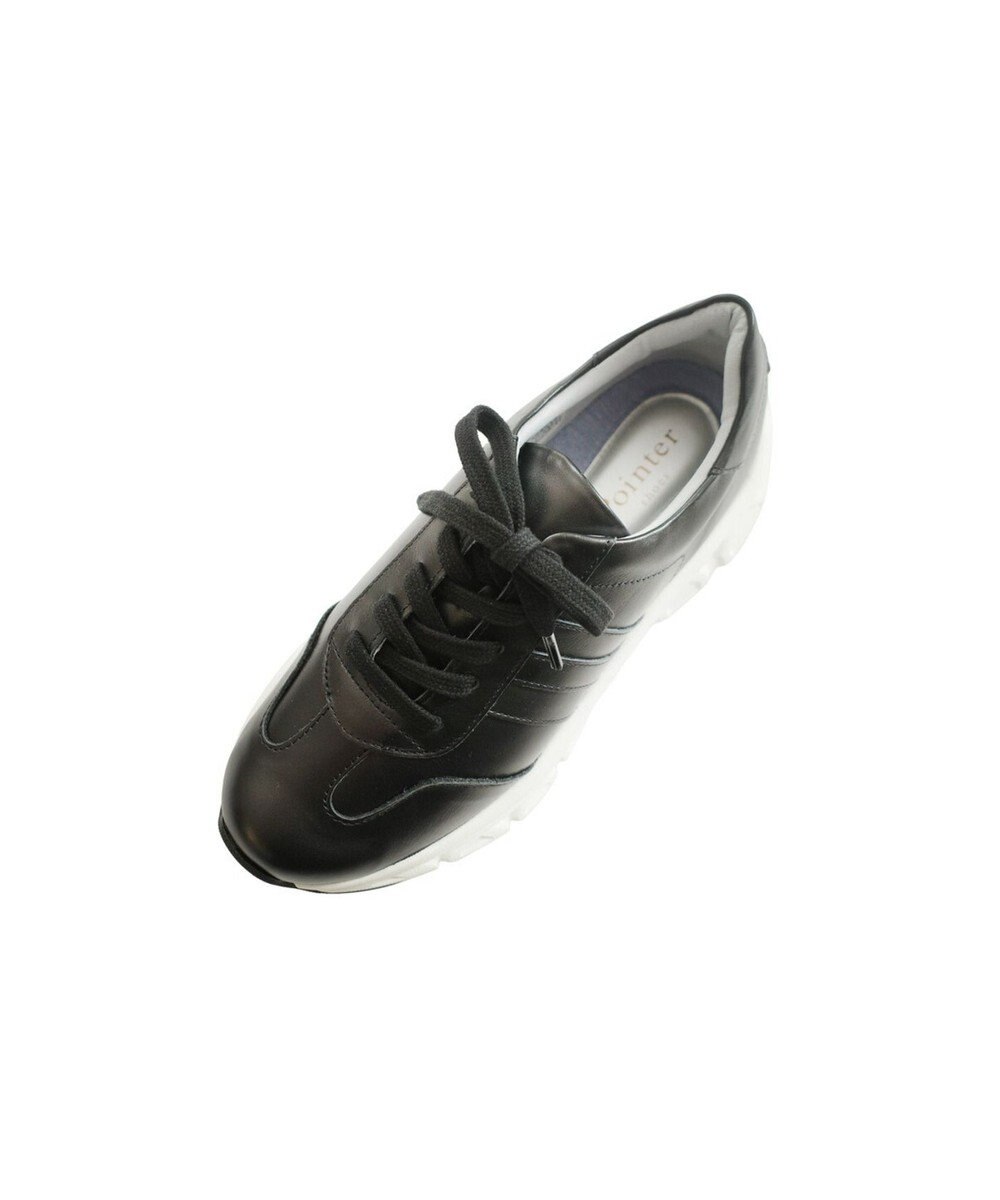 Pointer 日本製 本革 穴開きソールスニーカー 